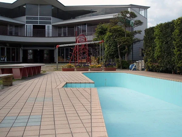 Kindergarten building and pool at Imaizumi Kindergarten in Fuji City