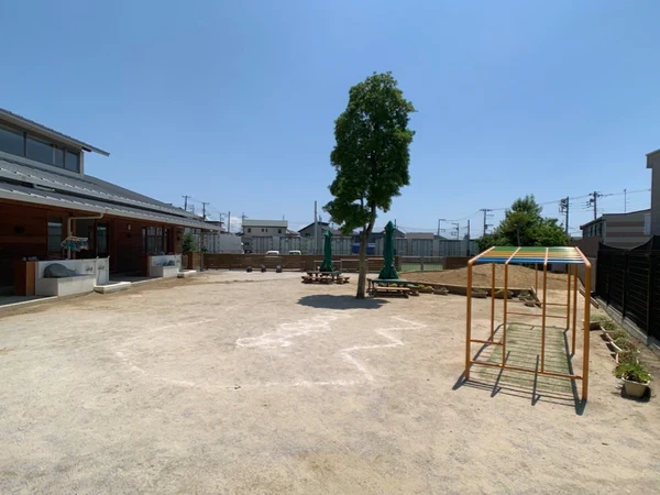 Playground and building of Matsunomi Childcare Center in Fuji City
